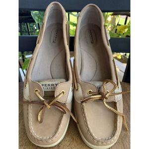 Sperry Top-Sider Angelfish Metallic Linen Size 10M Loafer Boat Shoe
